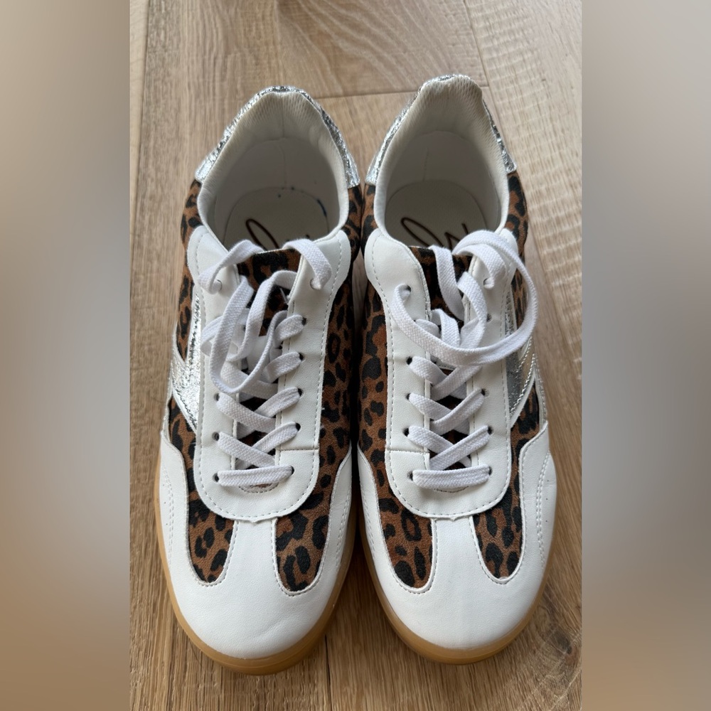 Leopard Print White Sneakers